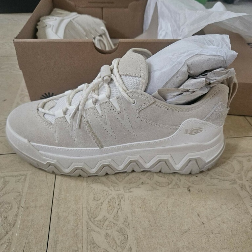 UGG Women's Zigzag-Soled Chunky Sneakers in Light Cream - Picture 2 of 7